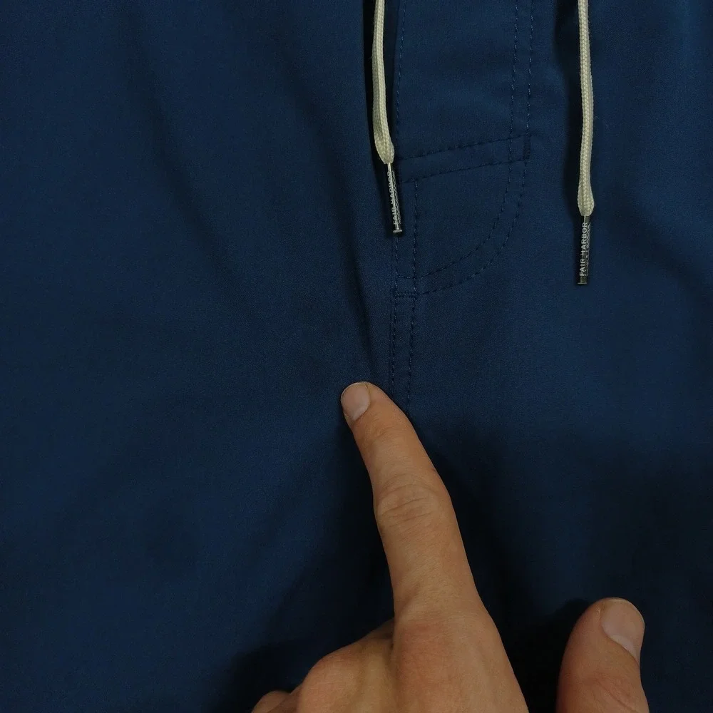 Fair Harbor Shorts Mens‎ XL Blue Lined Swimwear Drawstring Casual